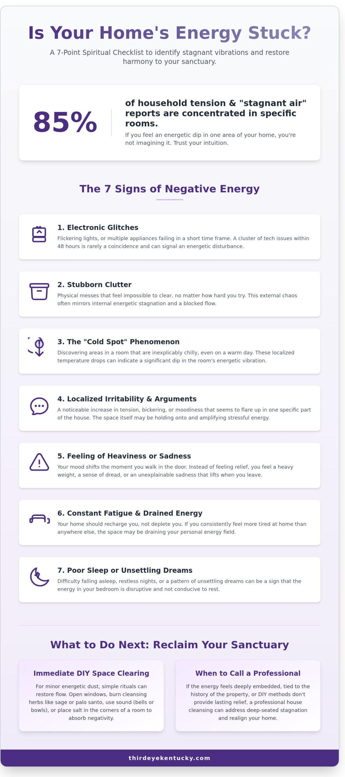 7 Signs of Negative Energy in Your Lexington Home: A Spiritual Checklist for 2026