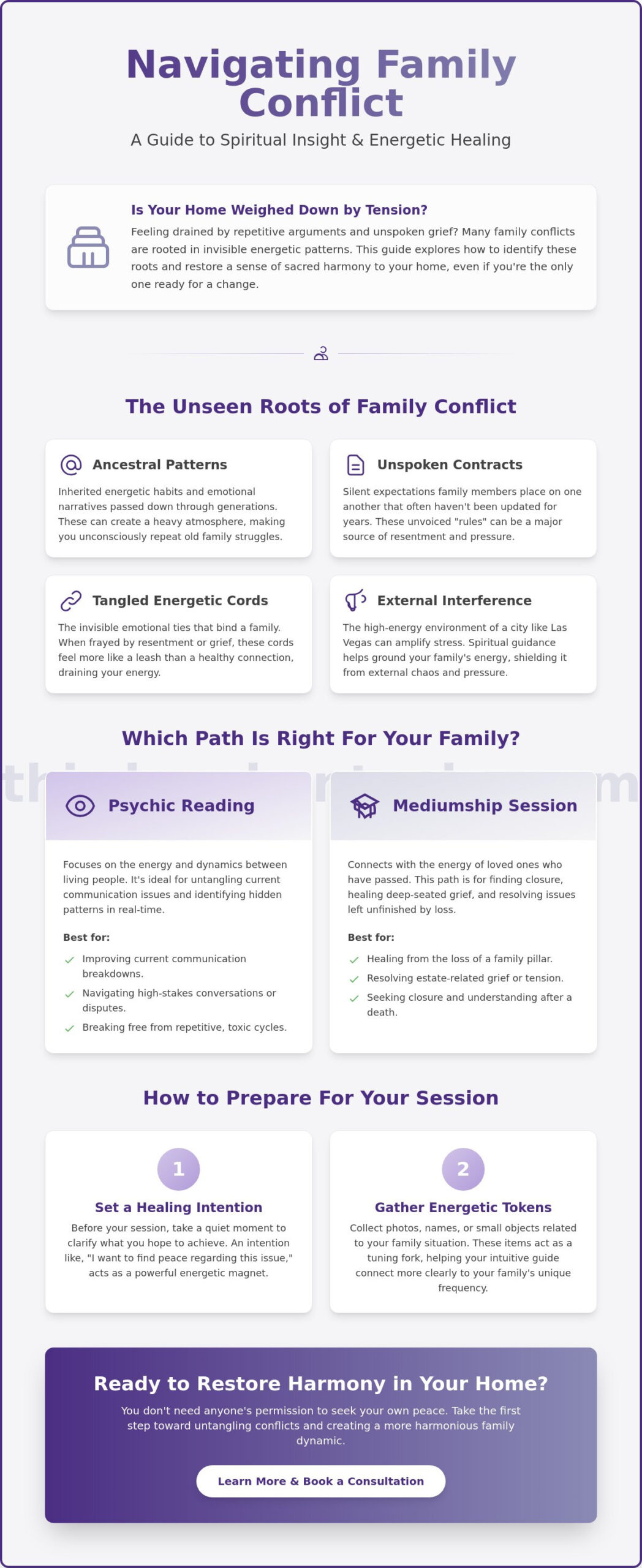 Psychic Reading for Family Conflicts in Las Vegas: Finding Grounded Resolution in 2026